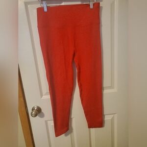 2/$10 Victoria's Secret Ribbed Red Leggings